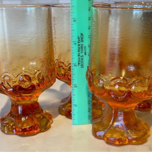 Vintage MCM  Set of 4 Franciscan Madeira by Tiffen Pumpkin Goblets 5.5" - Picture 8 of 10